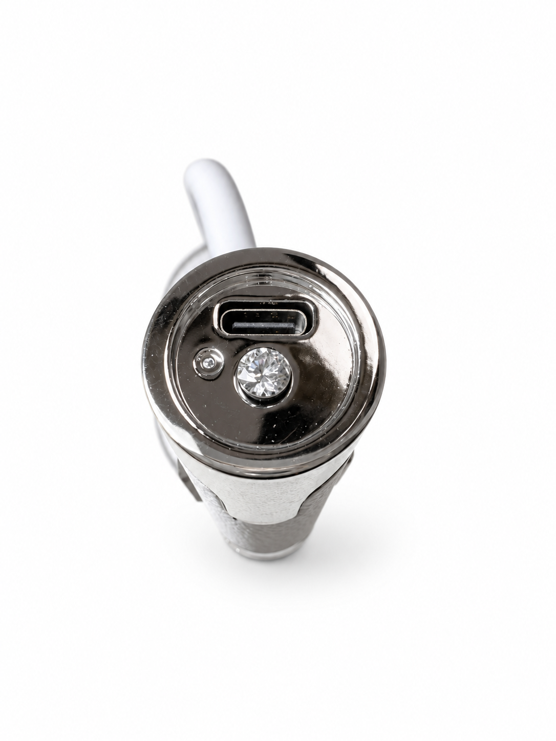 Detalle del puerto USB-C de la lámpara