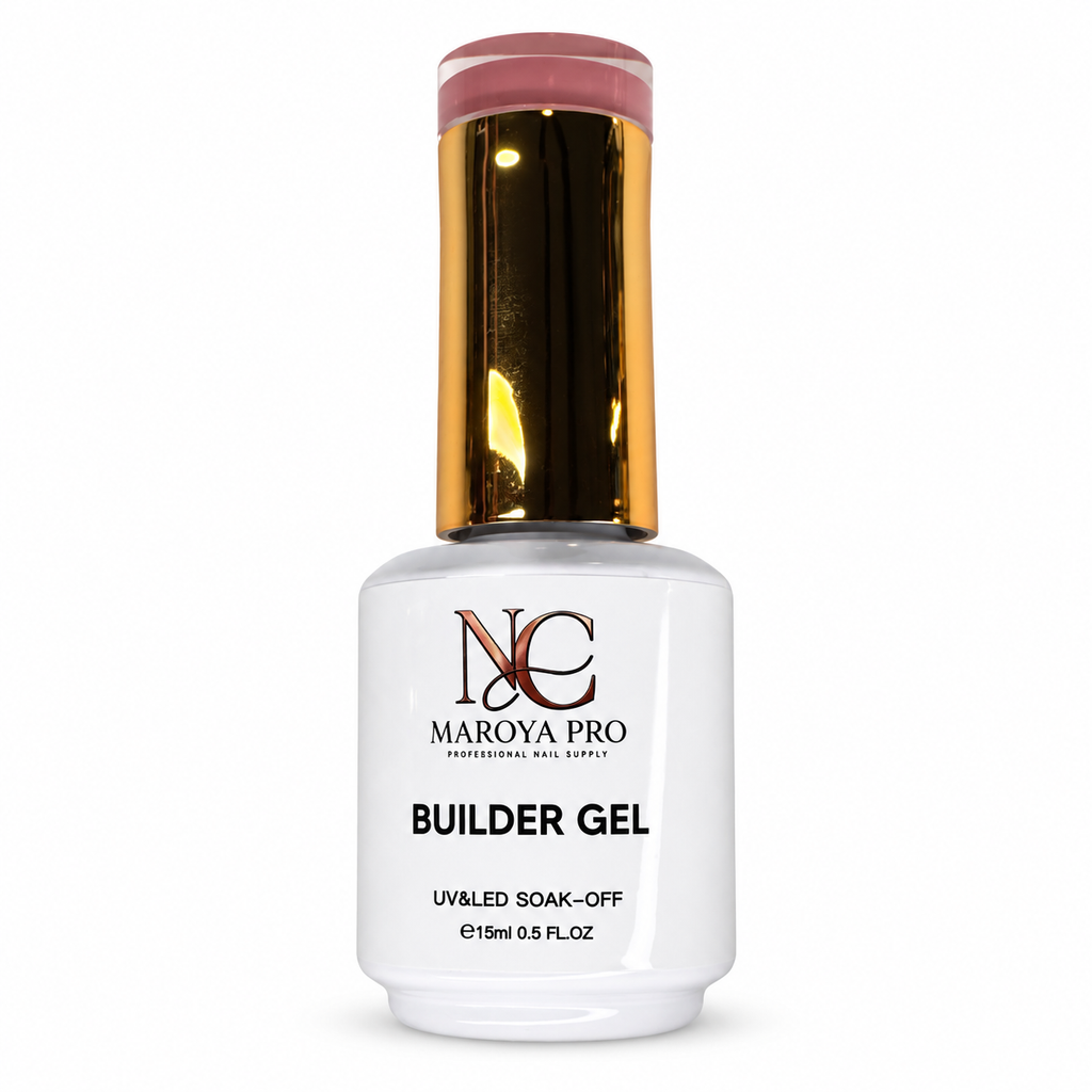 Builder Gel NC Maroya Pro, frasco de 15 ml sobre fondo blanco, foto 8263