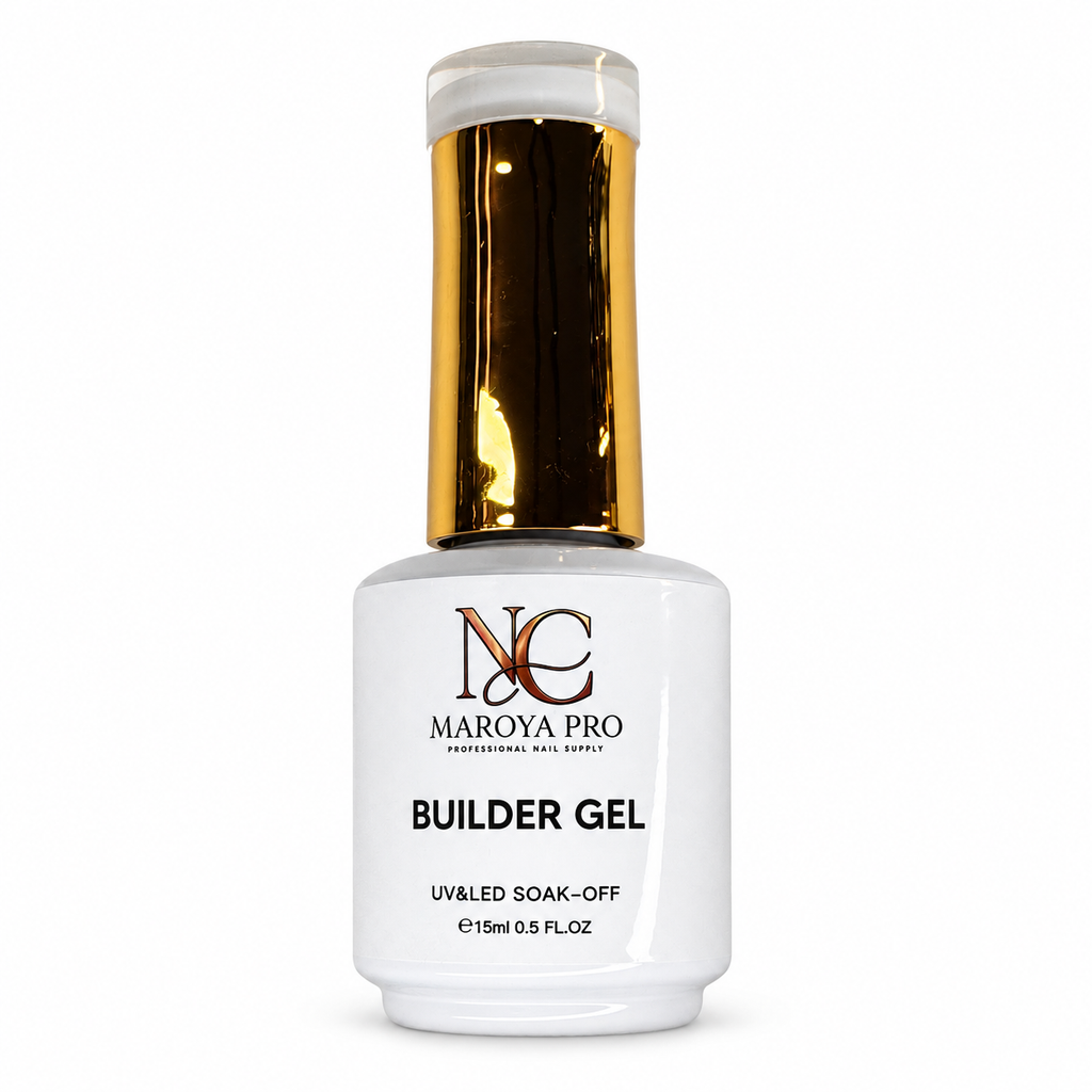 Builder Gel NC Maroya Pro, frasco de 15 ml sobre fondo blanco, foto 8267