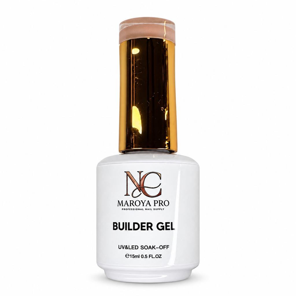 Builder Gel NC Maroya Pro, frasco de 15 ml sobre fondo blanco, foto 8268